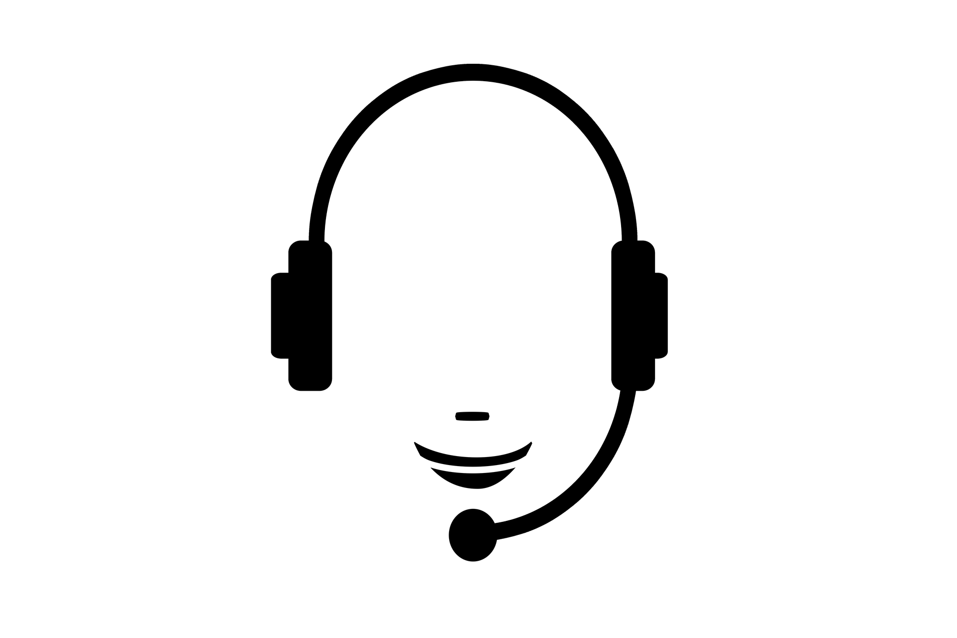 Sfeerafbeelding headset met glimlach